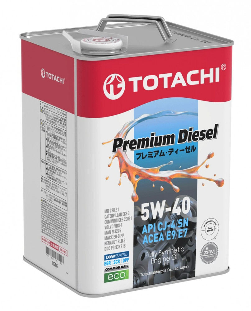  моторное TOTACHI Premium Diesel CJ-4/SM Синтетика 5W-40 6 л - mcmauto