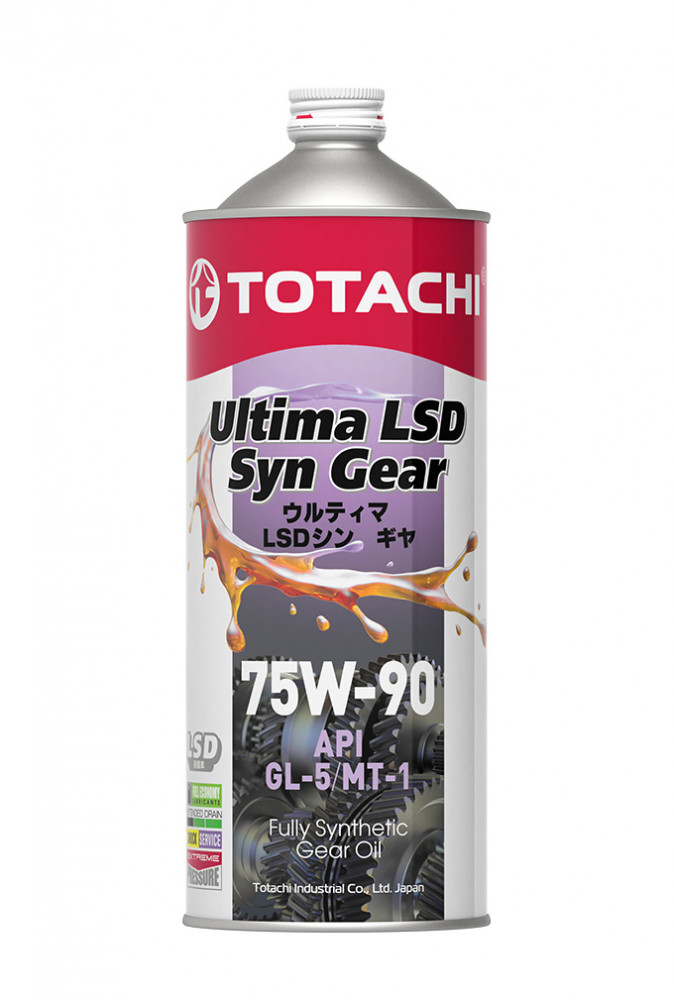 Масло трансмиссионное TOTACHI синтетическое Ultima LSD Syn-Gear 75W-90 .
