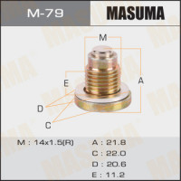 Болт маслосливной A/T С МАГНИТОМ MASUMA (с шайбой) Mazda 14x1.5mm
