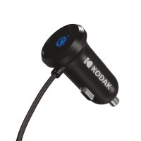 Автомобильное зарядное устройство “KODAK” с Micro USB, кабель 1,2м, Quick Charge 3.0, 12-24В., 1/6/73