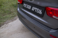 Накладка на задний бампер для Kia Rio III рестайлинг 2015-2016 (седан), шагрень