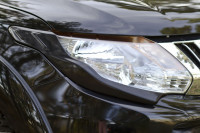 Накладки на передние фары (реснички) для Mitsubishi L200 V 2015-2018, глянец (под покраску)