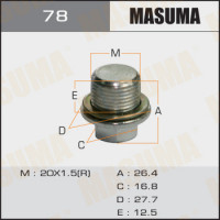 Болт маслосливной A/T MASUMA (с шайбой) Subaru FORESTER.SF5.SF9