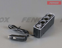 Автомобильное зарядное устройство /Разветвитель прикуривателя 3 в 1 Fenox - FAE2002