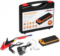 Аккумулятор внешний универсальный (Booster) 10000мАч: 2xUSB 5V 2A, фонарь, пуск ДВС