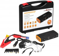 Аккумулятор внешний универсальный (Booster) 13800мАч: 2хUSB 5V 2A, 12V/16V/19V, фонарь, пуск ДВС