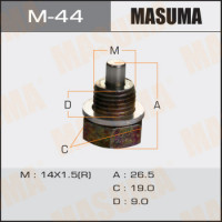 Болт маслосливной С МАГНИТОМ MASUMA (с шайбой) Mazda 14x1.5 mm