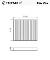 Фильтр салона TOTACHI TCA-254 AC-003 97133-2E200 MANN CU 2336