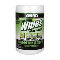 Салфетки влажные для рук универсальные ABRO Премиум Wipes, 70 шт., в банке