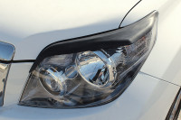 Накладки на фары (реснички) компл.-2 шт. для Toyota LC Prado 150 2009-2013, глянец (под покраску)