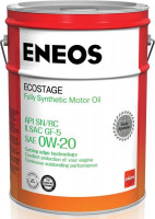Масло моторное ENEOS Ecostage, синтетическое, 0W-20, SN, 20 л