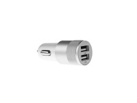 Зарядное USB устройство 2 гнезда 1/2,1 А бело-серебристый 2 гнезда 1/2,1 А бело-серебристый (Nokoko, арт.NB-01530, 1 шт)