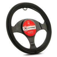 Оплетка руля "AUTOPROFI", материал синтетический нубук, разм. М - (AP-2020 BK/BK (M))
