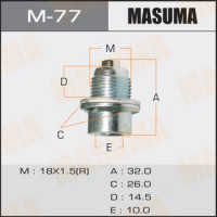 Болт маслосливной A/T С МАГНИТОМ MASUMA (с шайбой) Honda ACCORD.CF3, CF4 18x1.5mm