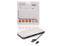 Аккумулятор внешний универсальный 12000мАч: microUSB/Lightning 2.1A (AIRLINE)