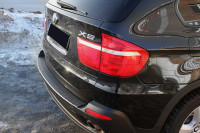 Накладка на задний бампер для BMW X5 (Е70) II рестайлинг 2010-2013, шагрень