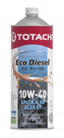 Масло моторное TOTACHI Eco Diesel CK-4/СJ-4/SN п\синт 10W-40 1 л