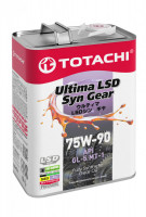 Масло трансмиссионное TOTACHI синтетическое Ultima LSD Syn-Gear 75W-90 GL-5 4 л