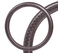 Оплетка на руль, искусственная кожа с тиснением, коричневая, 40 см / L