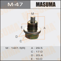 Болт маслосливной С МАГНИТОМ MASUMA (с шайбой) Isuzu 14х1.5mm UBS, UCS, UES, UER