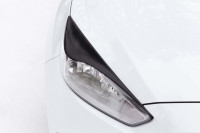 Накладки на передние фары (реснички) для Ford Focus III рестайлинг 2014-2019, глянец (под покраску)