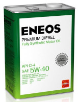 Масло моторное ENEOS Premium Diesel CI-4 синтетическое 5W-40 4 л