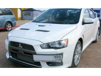 Рамка номерного знака стиль EVO, АБС-пластик, черный, (MV-Tuning, арт.11050130101, 1 шт) для Mitsubishi Lancer (2007-2011)
