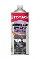 Масло трансмиссионное TOTACHI синтетическое Ultima LSD Syn-Gear 75W-90 GL-5 1 л