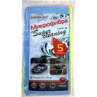 Микрофибра "Super cleaning" набор 5 салфеток, размер 30х30см, AutoStandart
