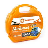 Провода пусковые "Агрессор", 100% медь, 1000 А, морозостойкие - (AGR-1000)